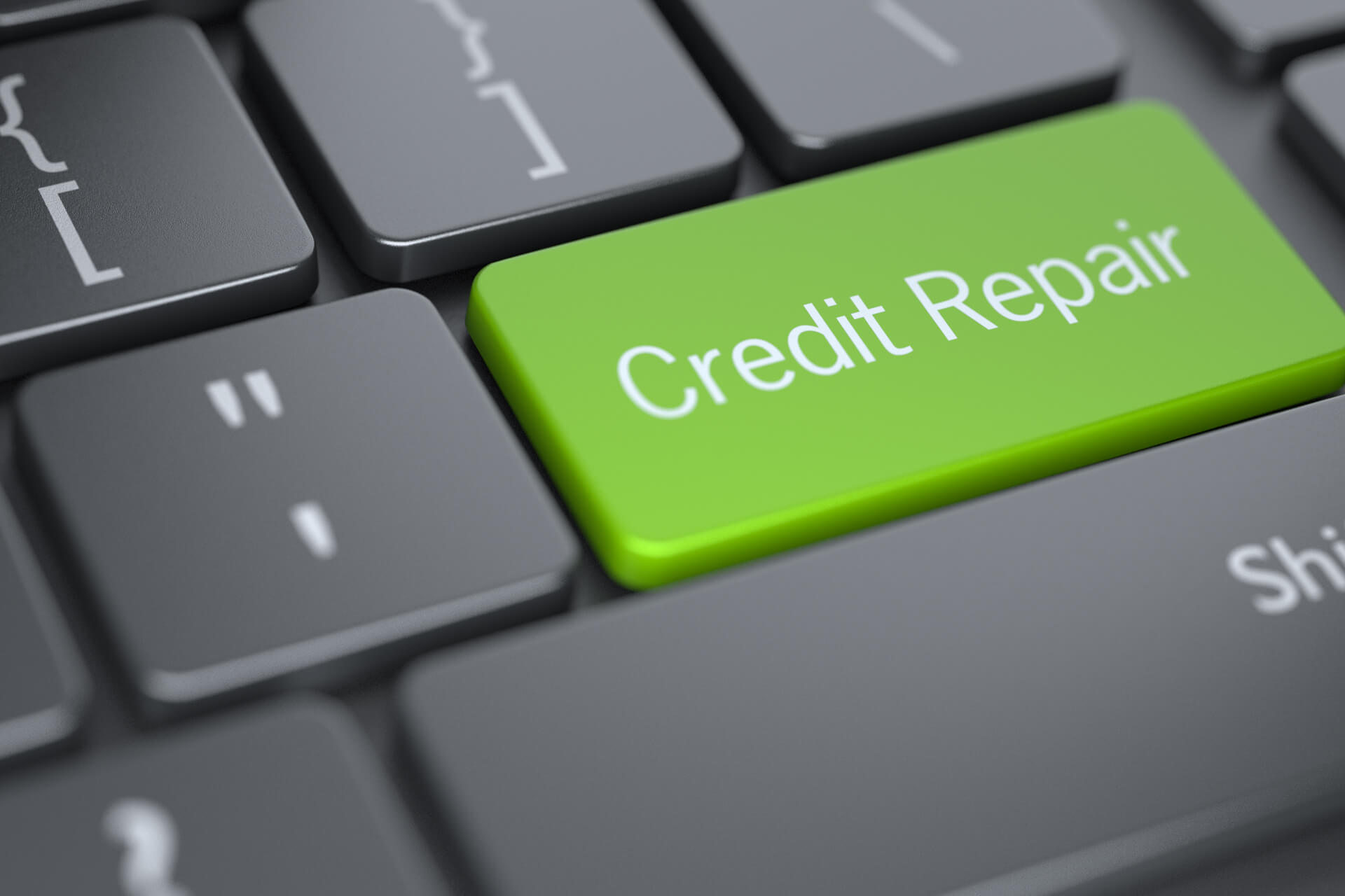 credit repair keyboard key wo