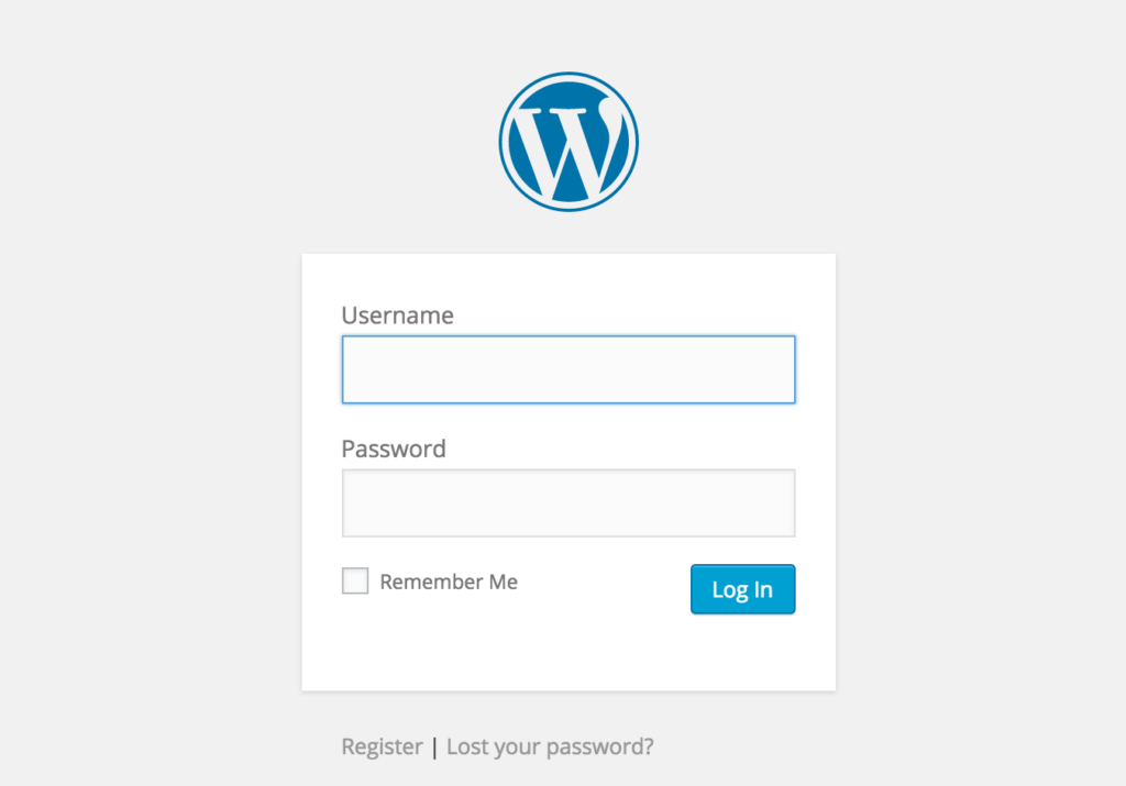 wordpress login