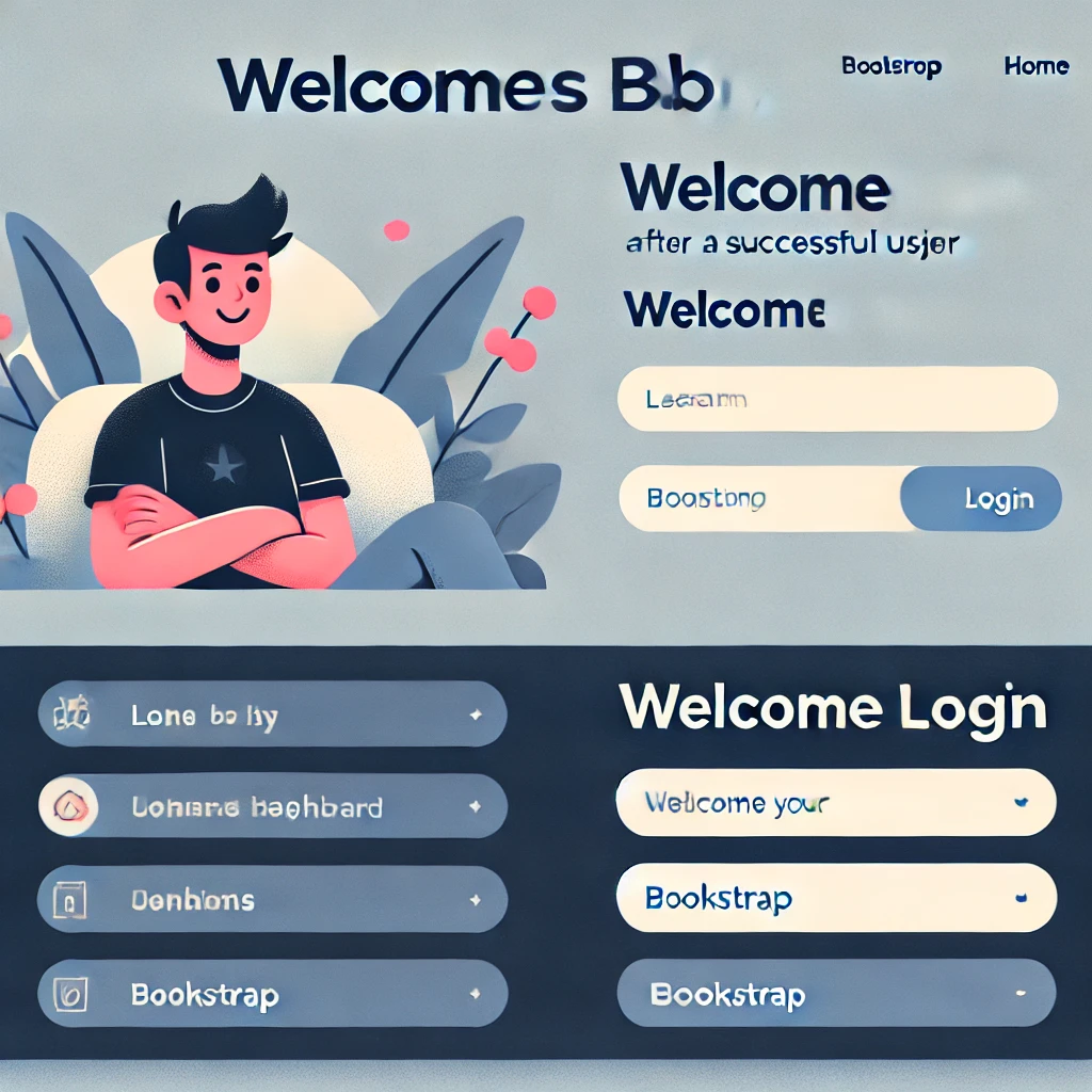 Screenshot of Laravel application after a successful login, showing a welcome dashboard or home page with a greeting message for the logged in user. T